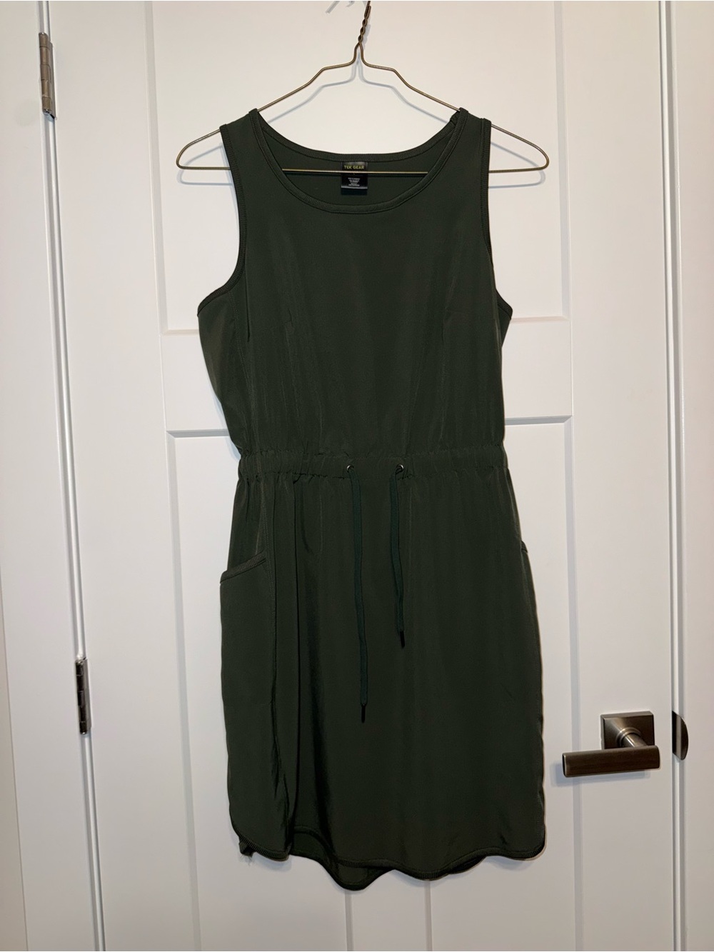 Tek gear Olive Green Drawstring Tank Dress